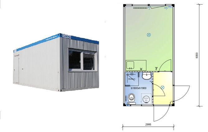 660 Basis Unit 6x3m